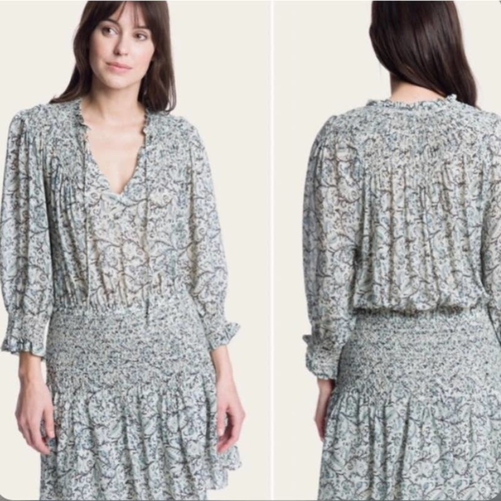 Frye Cara Smocked Dress Size Small